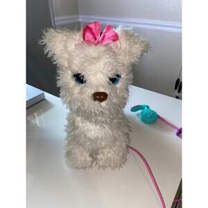 Hasbro FurReal Friends GoGo My Walkin' Pup White Yorkie Dog w/ Leash Remote